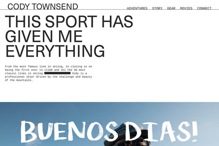 Cody Townsend website preview